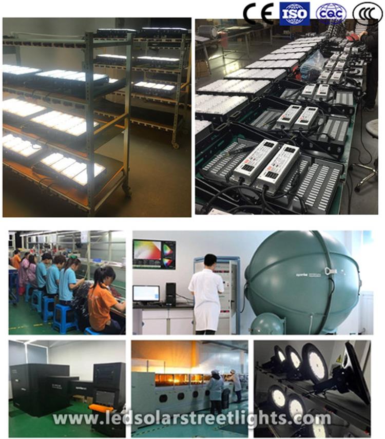 Production process of high mast flood light